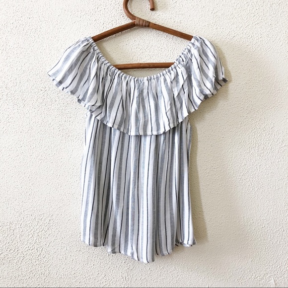 NWT Anthropologie Off the Shoulder Gauze Top M - Picture 4 of 4